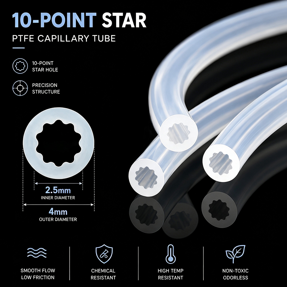Ptfe Tube - Selang Bowden PTFE Berbentuk Bintang, Berbagai