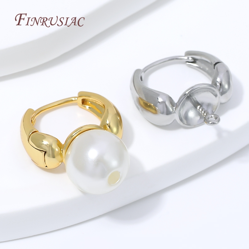 Nozzle Brass - Kancing Anting Huggie Berlapis Emas 18K