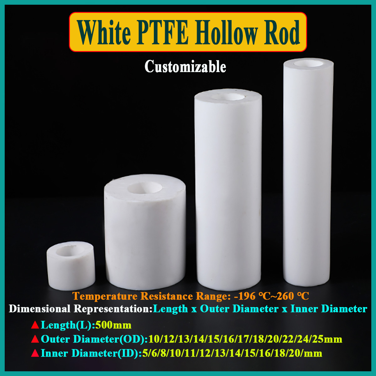 Ptfe Tube - 1 Buah Tabung Semak Polytetrafluoroethylene Batang