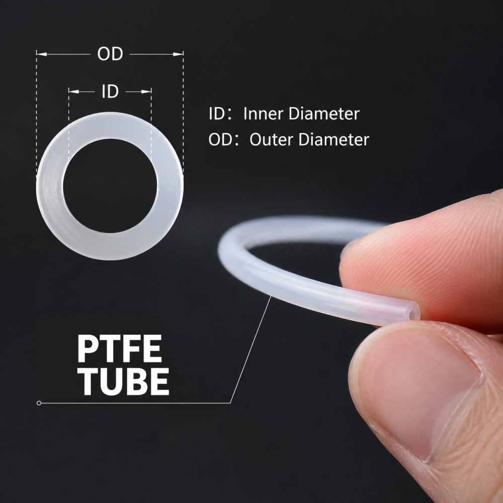 Ptfe Tube - Selang PTFE Putih Berinsulasi Kapiler ID